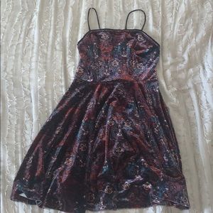 Urban Outfitters Multi-Color Velvet Dress XS